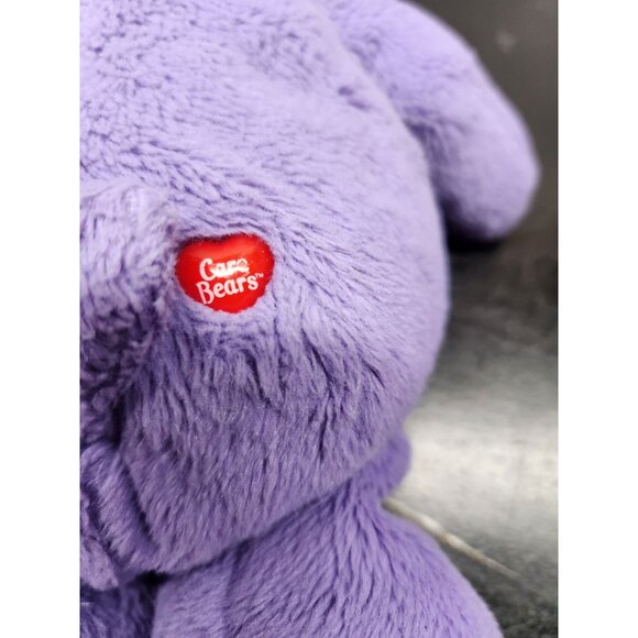Care Bears Plush Harmony Bear Purple Stuffed Bear 8" Smiling Flower By Hasbro - Picture 7 of 9